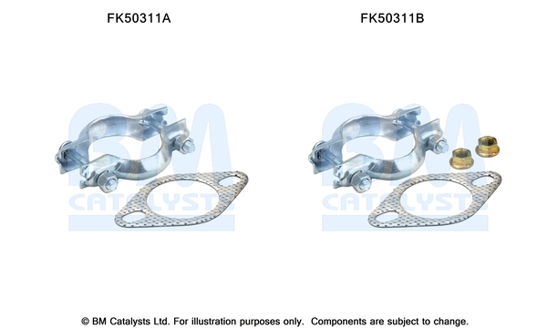 Uitlaat montageset Bm Catalysts FK50311