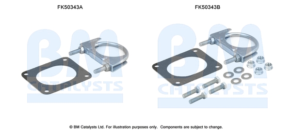 Uitlaat montageset Bm Catalysts FK50343