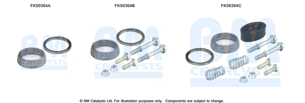 Uitlaat montageset Bm Catalysts FK50364