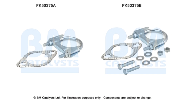 Uitlaat montageset Bm Catalysts FK50375