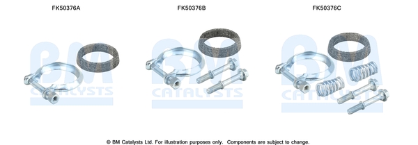 Uitlaat montageset Bm Catalysts FK50376