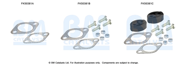 Uitlaat montageset Bm Catalysts FK50381