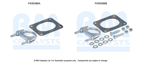 Uitlaat montageset Bm Catalysts FK50386