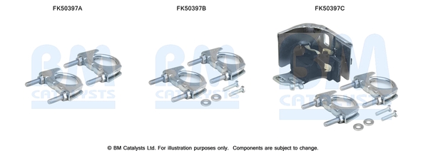 Uitlaat montageset Bm Catalysts FK50397