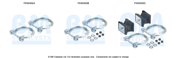 Uitlaat montageset Bm Catalysts FK50402