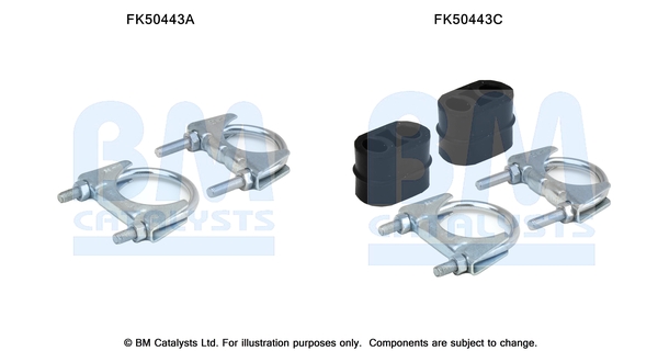 Uitlaat montageset Bm Catalysts FK50443