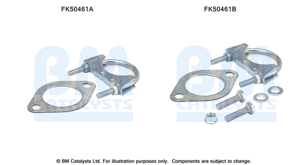 Uitlaat montageset Bm Catalysts FK50461