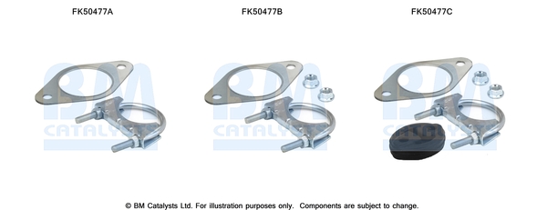 Uitlaat montageset Bm Catalysts FK50477