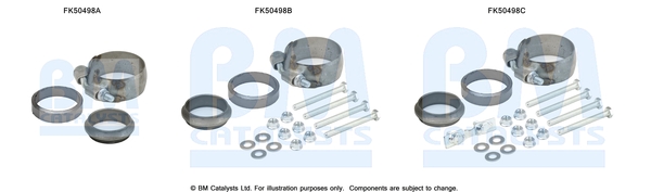 Uitlaat montageset Bm Catalysts FK50498