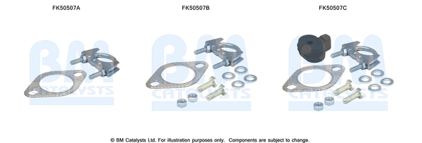 Uitlaat montageset Bm Catalysts FK50507