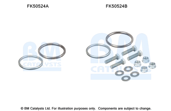 Uitlaat montageset Bm Catalysts FK50524