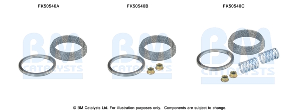 Uitlaat montageset Bm Catalysts FK50540