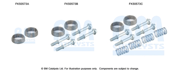 Uitlaat montageset Bm Catalysts FK50573