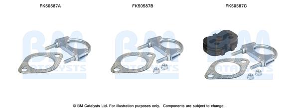 Uitlaat montageset Bm Catalysts FK50587