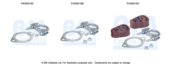 Uitlaat montageset Bm Catalysts FK50619