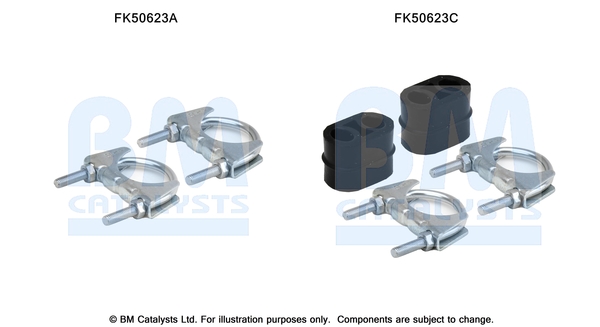 Uitlaat montageset Bm Catalysts FK50623