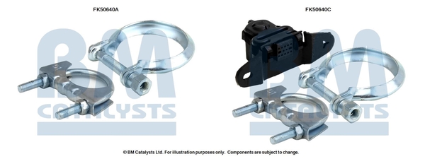 Uitlaat montageset Bm Catalysts FK50640