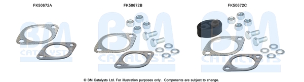 Uitlaat montageset Bm Catalysts FK50672