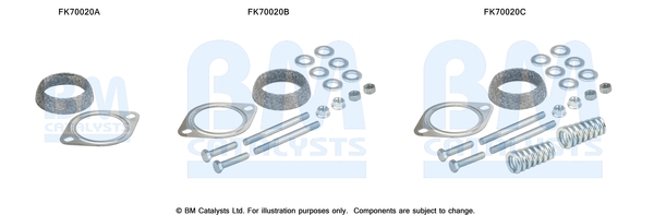 Uitlaat montageset Bm Catalysts FK70020