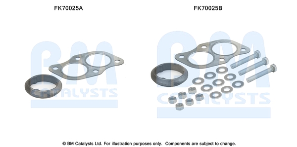 Uitlaat montageset Bm Catalysts FK70025