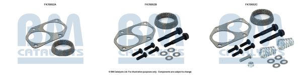 Uitlaat montageset Bm Catalysts FK70052