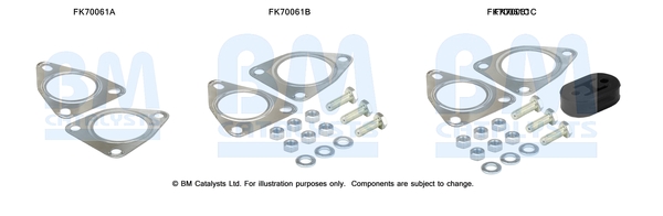 Uitlaat montageset Bm Catalysts FK70061