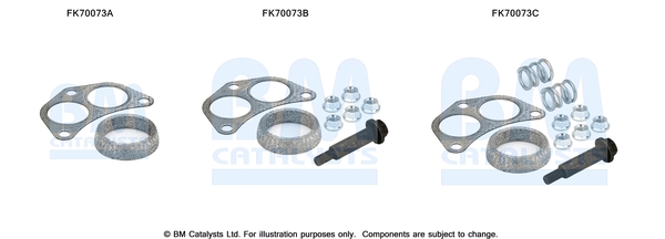 Uitlaat montageset Bm Catalysts FK70073