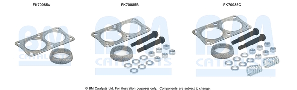 Uitlaat montageset Bm Catalysts FK70085