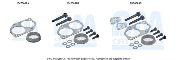 Uitlaat montageset Bm Catalysts FK70089