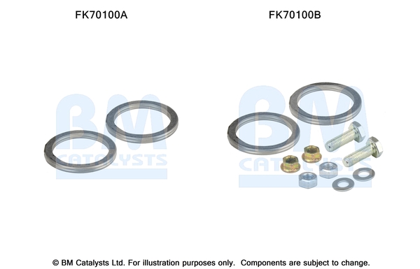 Uitlaat montageset Bm Catalysts FK70100