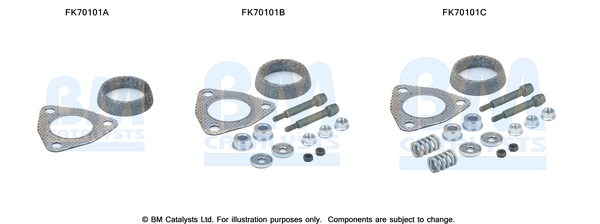 Uitlaat montageset Bm Catalysts FK70101