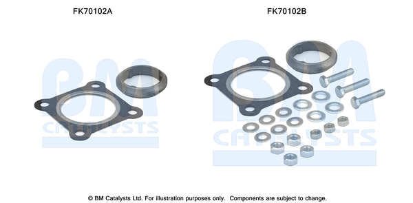 Uitlaat montageset Bm Catalysts FK70102