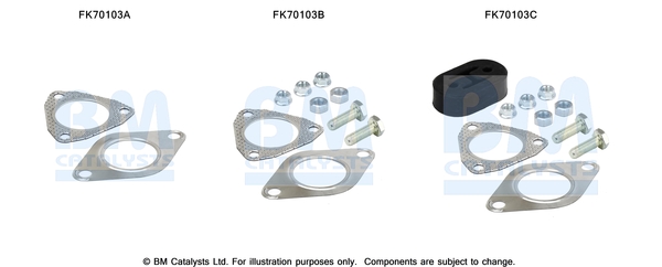 Uitlaat montageset Bm Catalysts FK70103