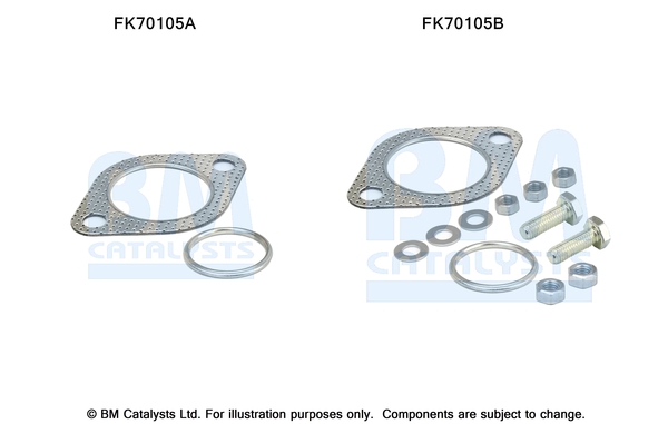 Uitlaat montageset Bm Catalysts FK70105