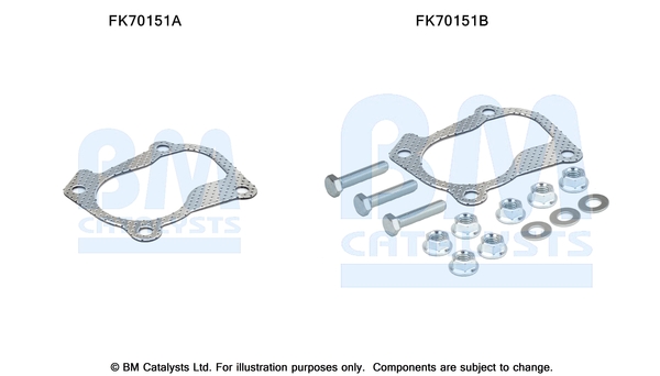 Uitlaat montageset Bm Catalysts FK70151