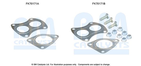 Uitlaat montageset Bm Catalysts FK70171