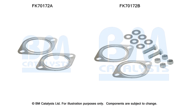 Uitlaat montageset Bm Catalysts FK70172