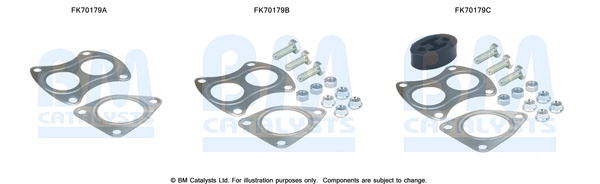 Uitlaat montageset Bm Catalysts FK70179