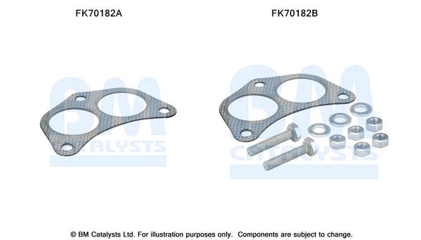 Uitlaat montageset Bm Catalysts FK70182