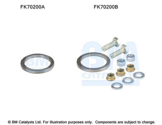 Uitlaat montageset Bm Catalysts FK70200