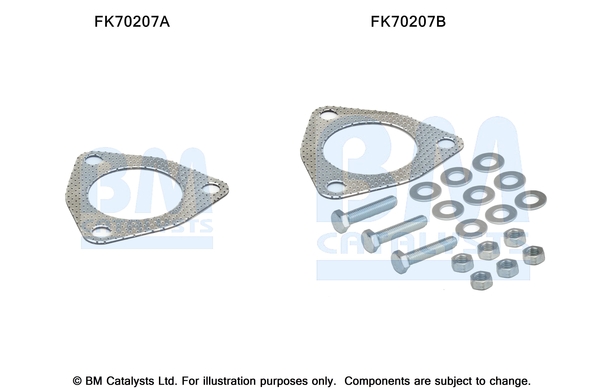 Uitlaat montageset Bm Catalysts FK70207