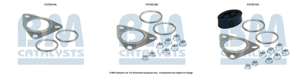 Uitlaat montageset Bm Catalysts FK70214