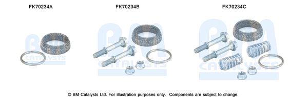 Uitlaat montageset Bm Catalysts FK70234