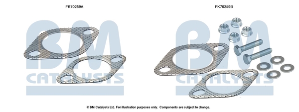 Uitlaat montageset Bm Catalysts FK70259