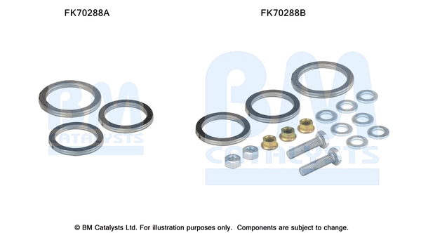 Uitlaat montageset Bm Catalysts FK70288