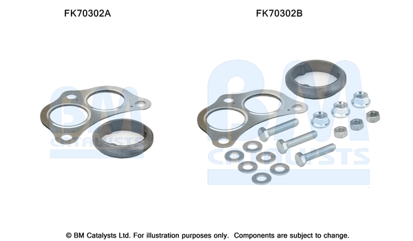 Uitlaat montageset Bm Catalysts FK70302