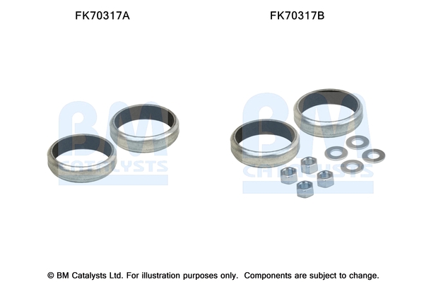 Uitlaat montageset Bm Catalysts FK70317