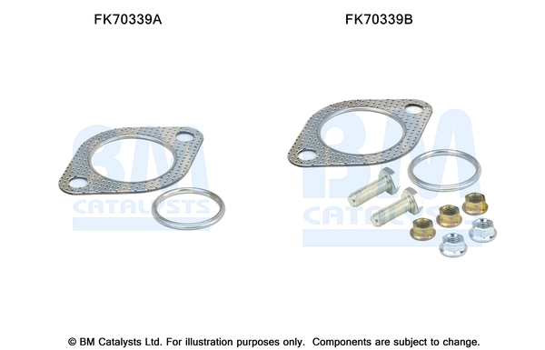 Uitlaat montageset Bm Catalysts FK70339