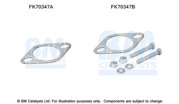 Uitlaat montageset Bm Catalysts FK70347