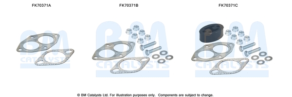 Uitlaat montageset Bm Catalysts FK70371